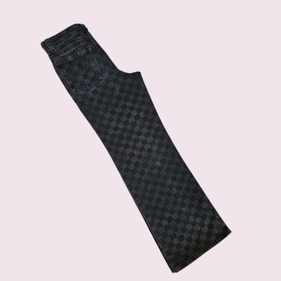 RSQ Black Jeans Checkered Size 10Loose Fit - Picture 5 of 5